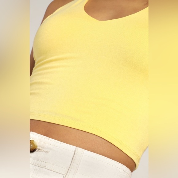 Lulus Feel Like Dancing Yellow Crop Top - Picture 4 of 7